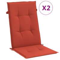 vidaXL Cojines silla respaldo alto 2 uds tela Color Antracita melange,  Gris claro melange,  Gris oscuro melange y mas Cojín Decorativo de Asiento Cojines de muebles de salon - details 5