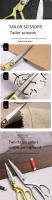 Tijeras De Tela Vintage En Acero Inoxidable Para Bordado Y Costura Herramientas De Corte Para Tailor Tijeras De Hilo - details 12