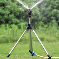 Encimeras De Riego Rotativas 360 Con Tripode Telescopio Soporte Automático Rojellador Para Jardín Y Césped Material Metálico - details 2