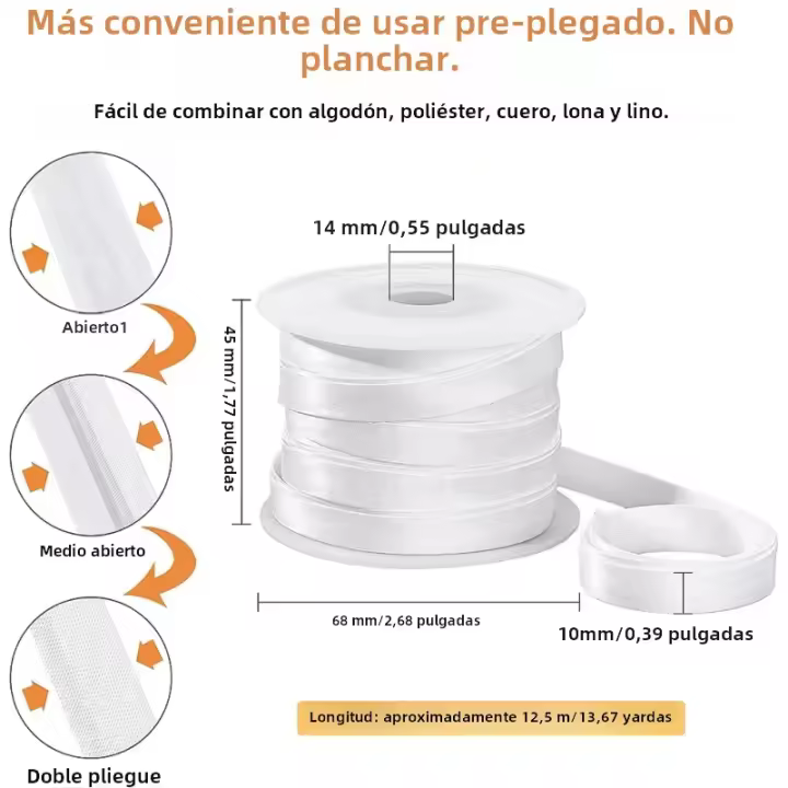 Tira De Seda De Prenda 13.5 Yardas 0.4 Pulgadas Doble Plegado Para Decoración De Cheongsam Corte Y Costura De Ropa - 1
