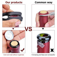 Cortador De Sellador De Botella De Vino 4Pcs Accesorio De Abrebotellas Ecológico Ideal Para Amantes Del Vino - details 2