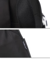 Mochila De Lona Mini Para Hombre Negro Moda Escuela Japonesa Pequeña Impermeable Con Manija Y Bolsillos Interior Capacidad Baja - details 15