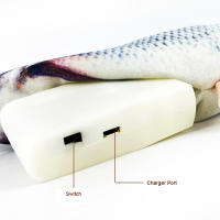 Juguete De Peluche Suave Para Perros Y Gatos Pez Simulación Recargable Por USB Juguete Interactivo Para Masticar Y Entrenamiento - details 8