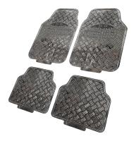 Juego de Alfombrillas Coche Antideslizante 4pcs Diseño Metálico,Alfombras Coche Universal,Color Negro,Azul,Carbon,Plata - details 2
