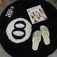 Alfombra de Billar Negra con forma de Ocho Bolas, y esponjosa, ideal para decorar El dormitorio y La Sala de estar. - details 1