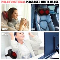 Masajeador de cuello y espalda, Almohada de Masaje Relajante con función de Calor y rotación de 360°,  Shiatsu para Hombros y Espalda, Incluye cinturón de extensión, Masaje para el Cuello - details 6