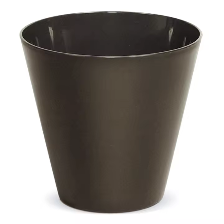 Prosperplast Macetero Redondo TUBUS Eco Wood de 30x30x28cm con Relieve Espectacular y Capacidad de 12L - 1