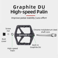 Pedales De Bicicleta BUCKLOS Plataforma Ancha Antideslizante Ultraligero Aluminio Aleación Pedales De BMX MTB Para Montaña Con Rodamientos DU - details 1