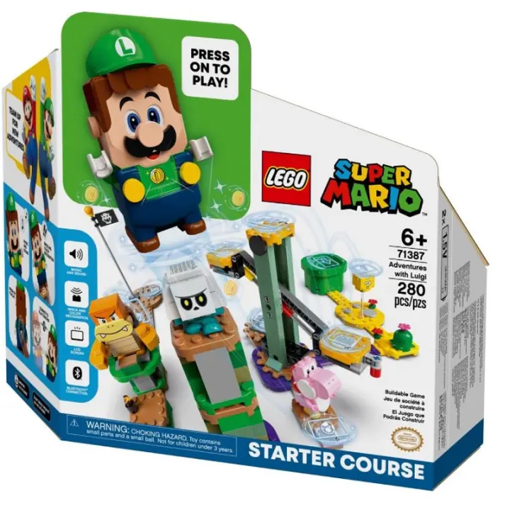 LEGO 71387 Super Mario Aventuras con Luigi Pack Inicial, Juguete con Mini Figura Interactiva, Set de Construcción - 1