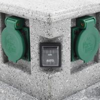 vidaXL Enchufe de jardín con sensor de ocaso plástico - details 5