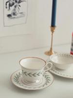 Taza De Té Inglesa Retro Con Borde Dorado Estilo Ins Taza De Café De Cerámica Bone China Para Desayuno Y Postres Taza Con Tazón Reutilizable Y Cuidado Manual - details 1