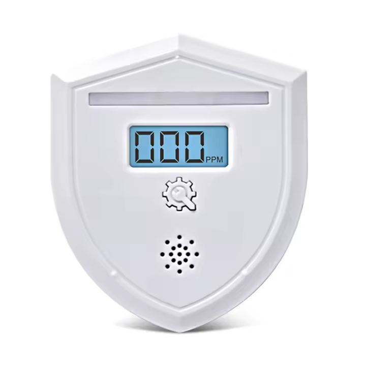 Detector de gas, detector de monóxido de Carbono con Pantalla LED y modo de advertencia Sonora para Cocinas y Baños-Blanco - 1