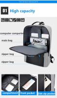 Mochila Negocios Impermeable Para Hombres Con USB Gran Capacidad 15.6 Pulgadas Para Laptop Mochila Escolar Bolsa De Viaje - details 0