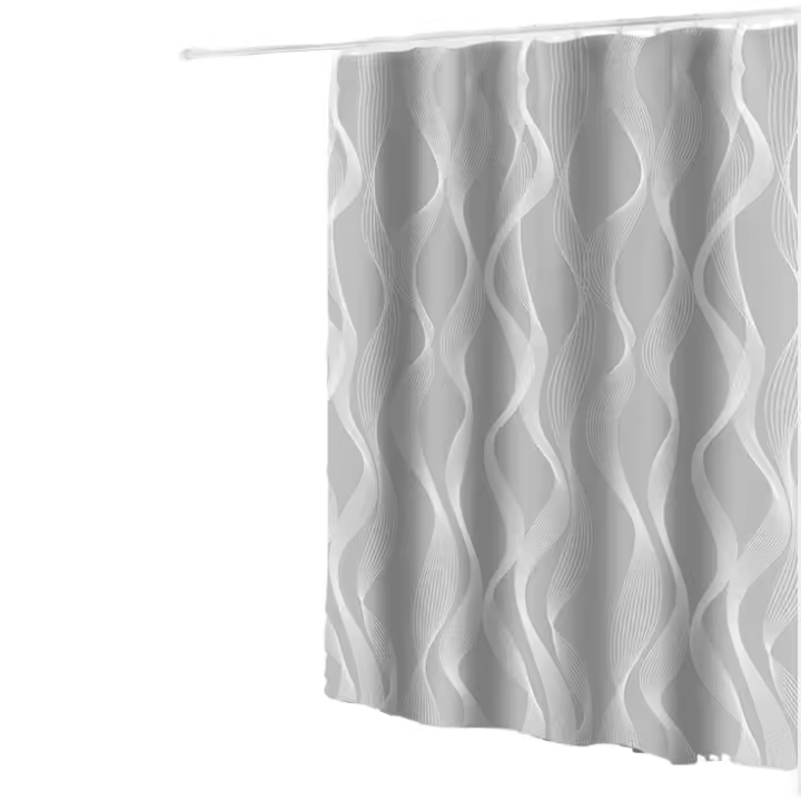 Cortina de Ducha Poliéster, Cortinas de Baño Impermeable con 12 Ganchos para Ducha y Baño 180x200CM - 1