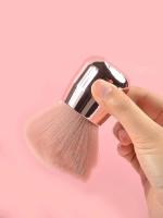 Cepillo De Manicura Grande Con Cabeza De Hongo Y Mango Rosa Para Recoger Polvo Y Limpieza De Uñas Herramienta Esencial Para Cuidado De Las Uñas - details 1