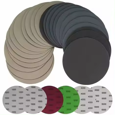 Discos de Lija de Grano 125Mm 1000/1500/2000/3000 para Metal y Madera 4000/5000, 30 Piezas - 1