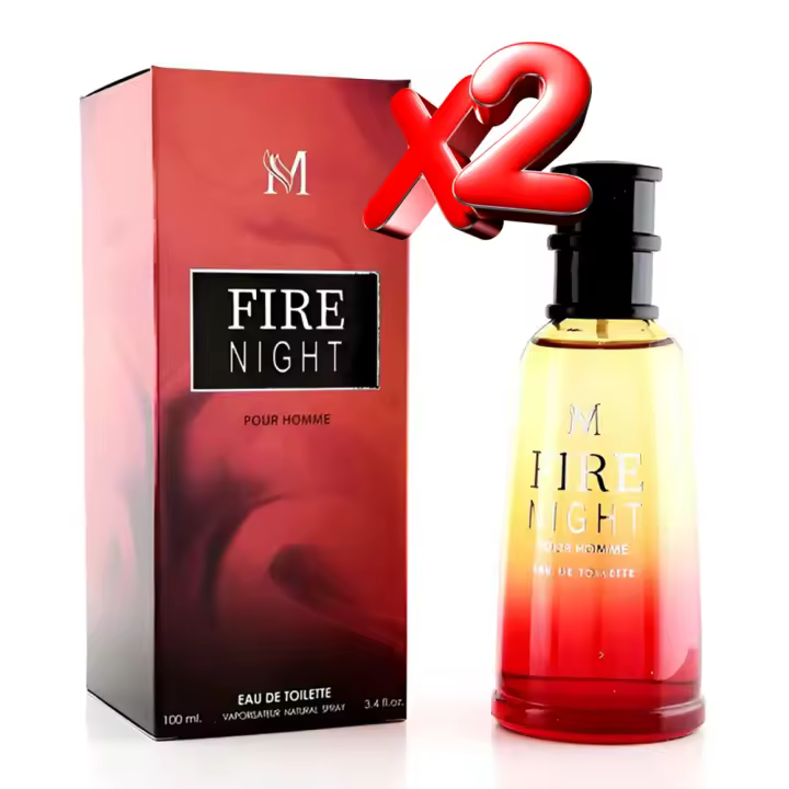2 UNIDADES Fire Night Eau de Toilette para hombre 100ml Montage Brands Fragancia inspirada en otros perfumes Perfume masculino - 1