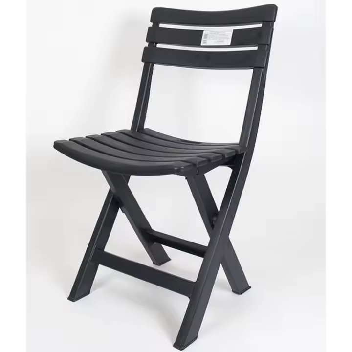Gerimport Silla Plegable Antracita Komodo Polipropileno Textura Madera 44x41x78cm - 1