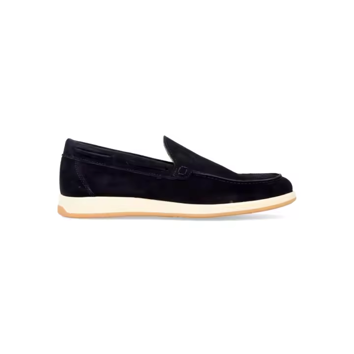 MAC Zapato mocasín piel serraje marino - 1