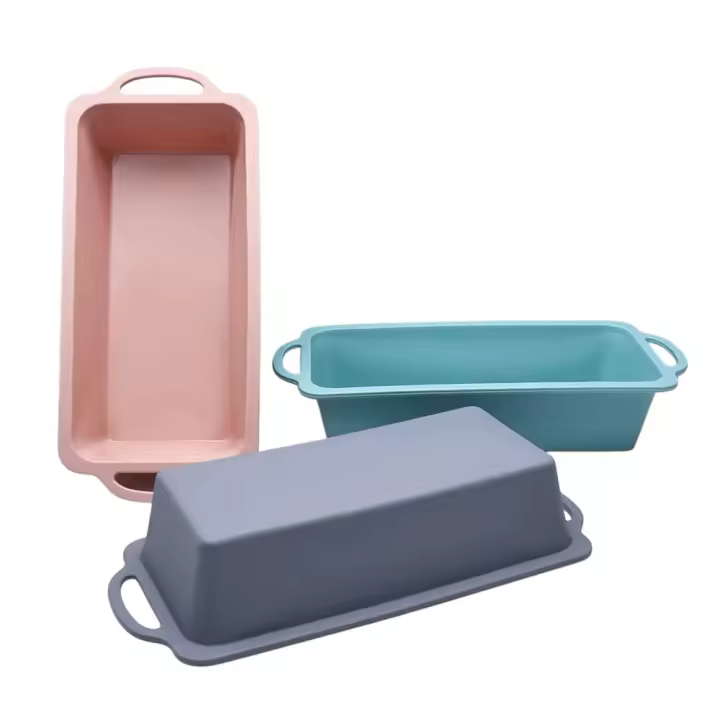 Molde Bizcocho Silicona Rectangular, Molde de Pan de Silicona, Bandeja Reposteria Silicona, Molde de Pan Antiadherente de Apertura Rápida para Horno 31x14x6,5 cm - 1