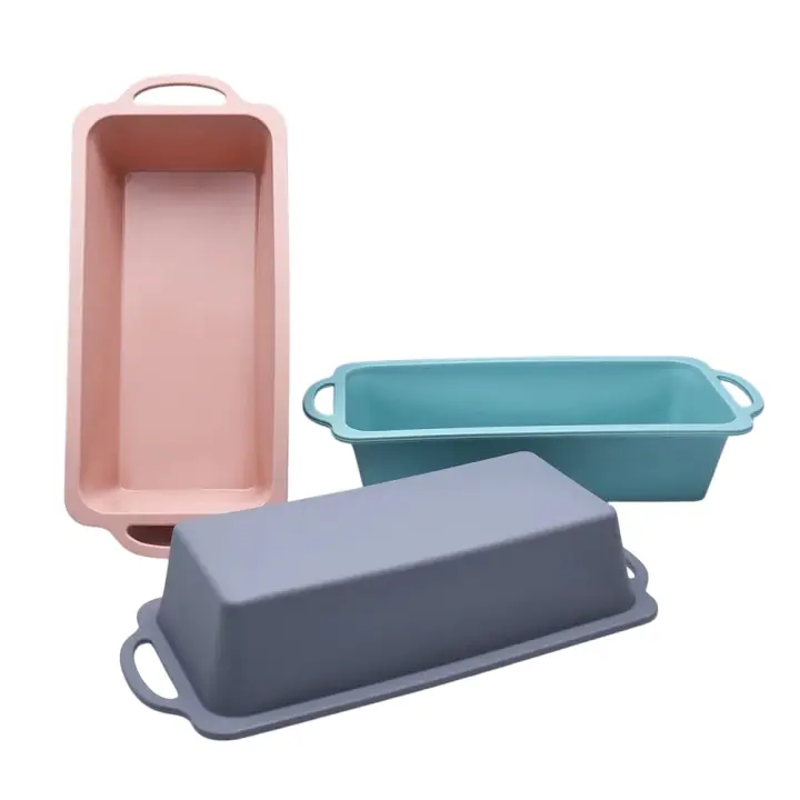 Molde Bizcocho Silicona Rectangular, Molde de Pan de Silicona, Bandeja Reposteria Silicona, Molde de Pan Antiadherente de Apertura Rápida para Horno 31x14x6,5 cm - 1