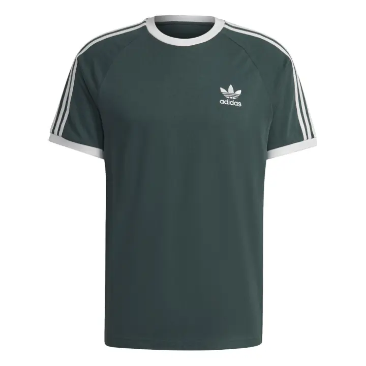 Adidas Camiseta Hombre 3 Stripes Verde - Estilo Deportivo - 1