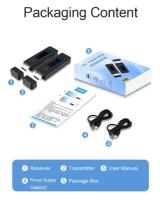 Kit De Extensión De Transmisor Y Receptor HDMI Inalámbrico Para TV Stick Adaptador Dongle Para PC Cámara Laptop Proyector Monitor - details 23