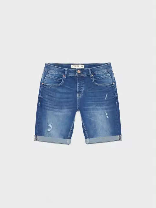 Bermuda denim en color azul desgastado INSIDE - 1