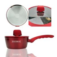 Bateria de Cocina Royalty Line Rojo Metalizado – 10 Piezas ,(3 cacerolas+ tapa, 1 cazo+tapa, 2 sartenes profundas) con Revestimiento Antiadherente Tipo Piedra - details 3