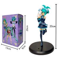 Figura De Colección Anime Hatsune Miku X Cinnamoroll 17CM Decoración Kawaii Regalo Para Niños Modelo De Acción Unisex - details 2