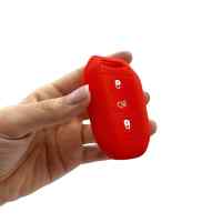 Banner - Funda silicona mando llave de coche 3 botones compatible con Peugeot Rojo