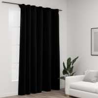 vidaXL Cortina Opaca con Ganchos Look de Lino 290x245 cm Ventana Color Amarillo,  Azul,  Beige y mas - details 6