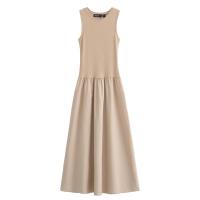Vestido De Verano Para Mujer Elegante Y Sencillo 2025 Vestido De Fiesta Casual De Cintura Natural Manga Regular Sin Capucha Largo Hasta La Rodilla - details 9