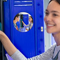 Espejo Magnético Redondo De 5.9 Pulgadas Para Armario De Escuela Baño Refrigerador Y Guardaño Magnético Para Gimnasio Y Armario - details 9