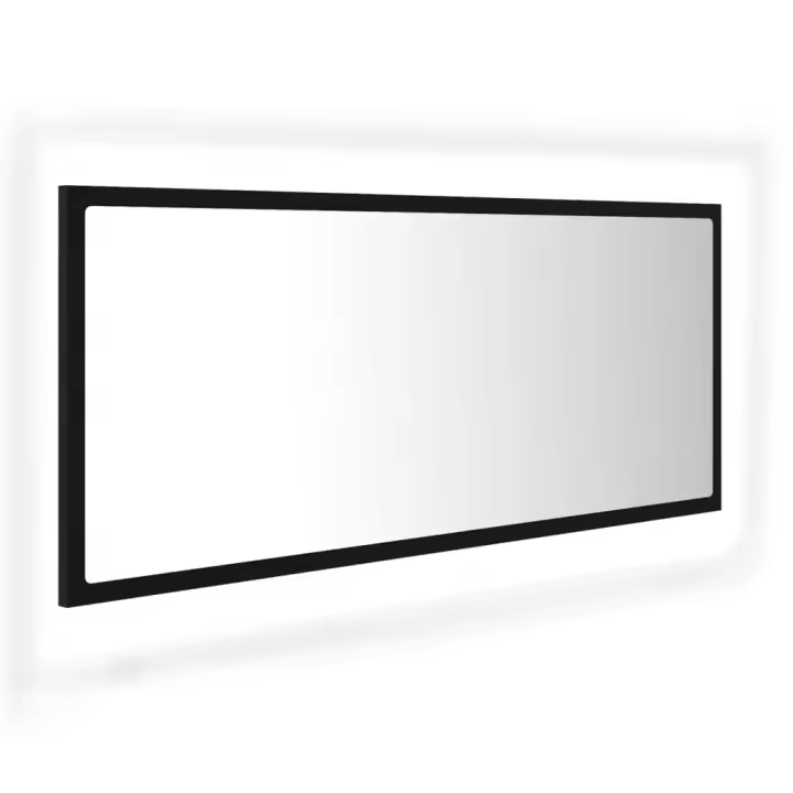 Espejo de baño LED acrílico Negro 100x8,5x37 cm - 1