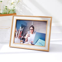 Marco De Fotos Plástico En Color Marrón Y Blanco Para Decoración De La Mesa Estilo Moderno Sin Marco De Imagen Incluido - details 4