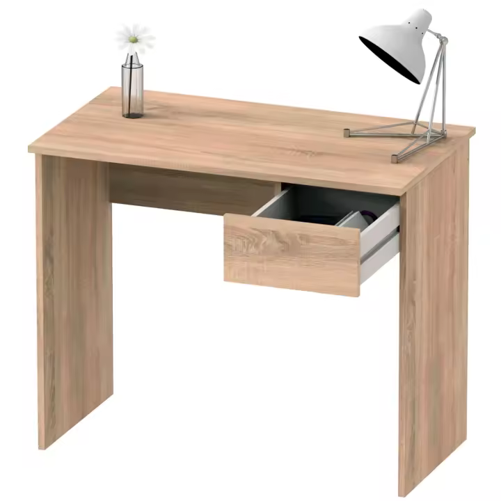 Briebe Nova Escritorio, Mesa de Ordenador 75x90x50cm, 1 Cajón, Oficina, Habitación Juvenil, Desk, , Madera - 1