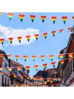 STARLEY - Pack 12 Banderas de Iris del Orgullo Gay – Guirnalda de 10 m para Decoración al Aire Libre en Jardín, Bar, Fiesta y Celebraciones | Ideal para Madrid Pride, Eventos LGBTI, Orgullo Gay y Fiestas Temáticas - details 0