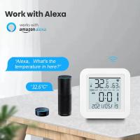 Sensor De Temperatura Y Humedad Con Pantalla LCD Wifi Tuya Compatible Con Alexa Y Google Home Para Habitaciones De Bebés Y Almacenes Monitor De Ambiente Interior - details 4