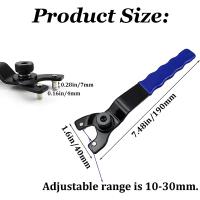 Llave De Amoladora Angulada Ajustable Con Mango De Plástico Herramienta De Reparación Llave De Eje Plástica Para Amoladoras 10-30mm - details 1