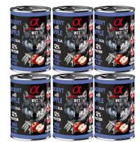 Pack 6 latas x 400 Gr - Alpha Spirit Comida Húmeda de Boqueron con manzana roja para Perros - details 0