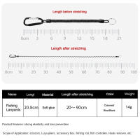 Lanyards De Pesca 5pcs Retráctiles Tácticos Con Resorte Elástico Y Ganchillo Antipérdida Para Teléfono Y Llaves De Camping - details 1