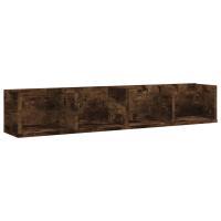 vidaXL Estante de pared para CD contrachapada 100x18x18 cm Blanco, Negro, Roble Sonoma Mueble Almacenaje Estantería para Oficina, Estudio, Dormitorio Estantería/Librería/ mueble de Almacenamiento - details 3