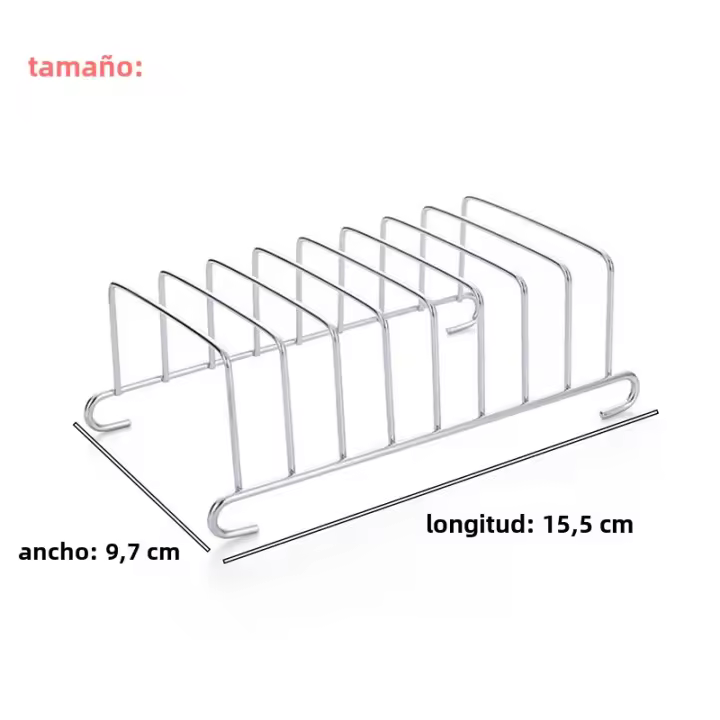 Soporte De Pan En Forma De Rectángulo De Acero Inoxidable Para Hornear Accesorios De Air Fryer Soporte Portátil Para Pan - 1