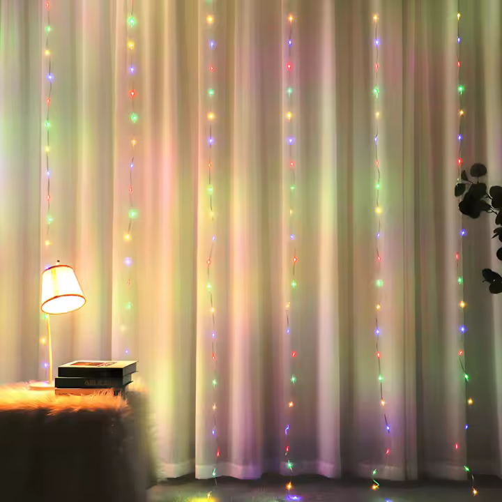 Luces De Cadena LED Para Cortina Decoración De Fiesta Navidad Boda En Casa Luces Faeiras Para Dormitorio Regalo Año Nuevo - 1