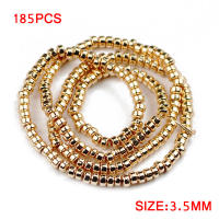 185pcs De Piedras Naturales Hematita En Color Rosa Oro 3X2mm Espaciadores Redondos Para La Creación De Joyas Pulseras DIY - details 4
