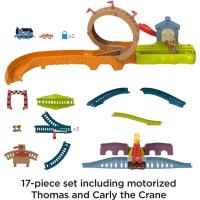 Thomas pista circuito launch &loop maintenance ,  tren con bucle y lanzamiento con motor motorizado Thomas y la grúa Carly Mattel HHN25 - details 5