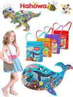 Jigsaw Puzzle De Hahowa Para Niños Con Tema De Ballena Y Tortuga Juego Educativo Montessori Regalo De Cumpleaños Para Niños De 3 a 12 Años Material Papel - details 2