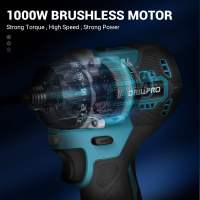 Destornillador Eléctrico Sin Cable De 1/4 Pulgada Con Torque De 280N.m Para Batería Makita 18V Herramienta Eléctrica Drillpro Para DIY En El Hogar - details 5