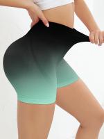 Shorts De Yoga Para Mujer Cintura Alta Sin Costuras Ombre Scrunch Para Ejercicio Correr Y Gimnasio Material De Poliéster - details 12